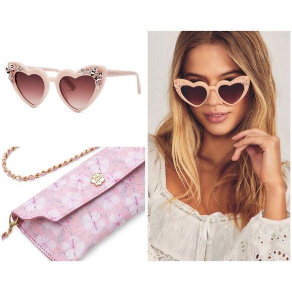 LoveShackFancy Accessories - 💕LOVESHACKFANCY💕 Amalia Heart Sunglasses ~ Golden Peach NWT